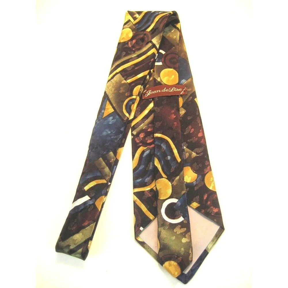 Jean de Lise 100% Microfibre Abstract Design Necktie